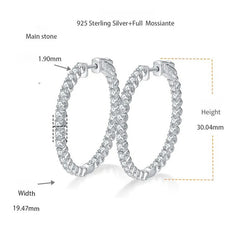 Geometric Circle Stud Earrings in Sterling Silver with Premi - Front View - FITINY Jewelry