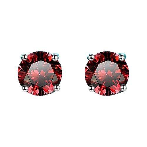 S925 Multicolor Moissanite 4-Prong Stud Earrings, 10 Color 0.5-3ct D-Grade VVS Certificate, Unisex Hypoallergenic Sterling Silver Gift - FITINY Jewelry