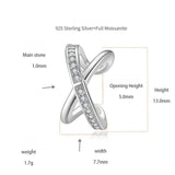 FITINY Geometric Moissanite Ear Cuffs – Hypoallergenic Sterling Silver Ear Bone Clips for Non-Pierced Ears