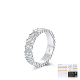 Stackable Moissanite-Embellished Sterling Silver Ring for Wo - Detail View - FITINY Jewelry