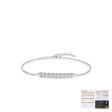 Geometric Moissanite Accent Bracelet in Sterling Silver