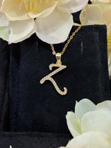 Z letter pendant displayed in gift-ready FITINY box with satin ribbon