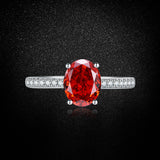 Multicolor Ice Flower Cut Oval CZ Adjustable Ring, Pave Band, 7*9mm 5A Cubic Zirconia, 6 Color Options, Dainty Luxe