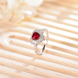 Lab Ruby + Moissanite 5 Variant