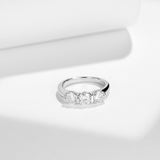 Top-down macro shot highlighting geometric symmetry and precise stone setting