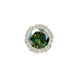 S925 Multicolor Moissanite Round Halo Stud Earrings with Threaded Needle, 8 Color Options, 0.1-3ct D-Grade VVS, Sterling Silver Jewelry for Men Women