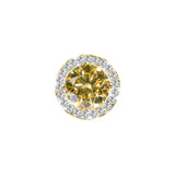 S925 Multicolor Moissanite Round Halo Stud Earrings with Threaded Needle, 8 Color Options, 0.1-3ct D-Grade VVS, Sterling Silver Jewelry for Men Women