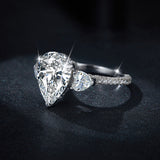 Top-down macro shot emphasizing symmetry, clarity, and rhodium-plated finish