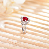 Angle shot emphasizing the heart silhouette and gentle taper toward the band ends