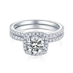 Side profile showing double-layer geometric band and 18K gold plating detail