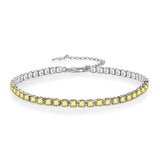Multicolor CZ Iced Out Adjustable Tennis Bracelet, 3mm 5A Cubic Zirconia