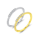 Top-down flat lay featuring both sterling silver and K-gold plated versions