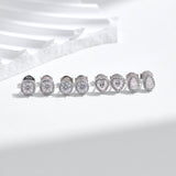 Heart, Teardrop, Square & Round Moissanite Stud Earrings in  - Detail View - FITINY Jewelry