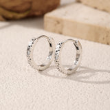 Star-Shaped Moissanite Hoop Earrings in Sterling Silver – Mi - Detail View - FITINY Jewelry