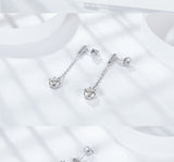 Detail of sterling silver post and secure butterfly back closure