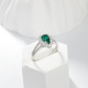Cultured Emerald + Moissanite US 5 Variant