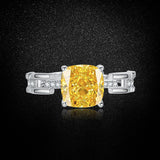 Multicolor Ice Flower Cut Square CZ Adjustable Ring, 8*8mm 5A Cubic Zirconia, 6 Color Options, Dainty Luxe