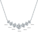 Lifestyle image of necklace worn with simple crewneck sweater — modern, effortless styling