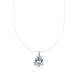 Lifestyle shot of necklace worn with casual knit top and layered silver chains