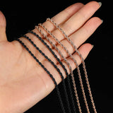 Twisted rope chain necklace displayed in branded FTY gift box