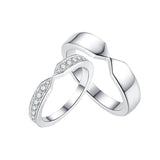 Close-up of moissanite stone in women's ring with soft focus background