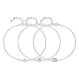 Geometric Moissanite Bracelet in Sterling Silver – Minimalis - Front View - FITINY Jewelry