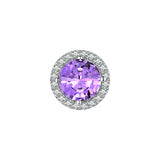 S925 Multicolor Moissanite Round Halo Stud Earrings with Threaded Needle, 8 Color Options, 0.1-3ct D-Grade VVS, Sterling Silver Jewelry for Men Women