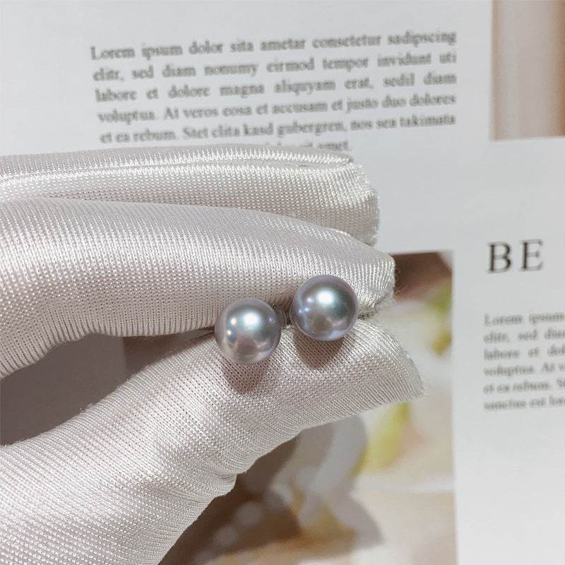 Natural Freshwater Pearl Stud Earrings, 5A No Blemish, S925 Sterling Silver, Hypoallergenic High Luster Jewelry Gift for Her - FITINY Jewelry