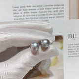 Dainty Natural Flawless Pearl Stud Earrings, S925 Sterling Silver, High Luster No Blemish Mini Bulb Freshwater 5A Pearl Studs