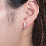 Detail of 18K gold plating on sterling silver post and butterfly back closure