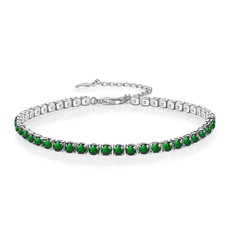Multicolor CZ Iced Out Adjustable Tennis Bracelet, 3mm 5A Cubic Zirconia - FITINY Jewelry