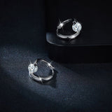 Close-up of moissanite stone brilliance and precise prong setting