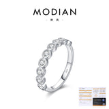 Bubble-Embossed Moissanite Ring in Sterling Silver – Geometr - Gift Box - FITINY Jewelry