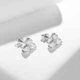 Minimalist Trio Moissanite Stud Earrings in 18K Gold-Plated  - Gift Box - FITINY Jewelry