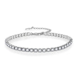 Multicolor CZ Iced Out Adjustable Tennis Bracelet, 3mm 5A Cubic Zirconia