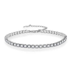 Multicolor CZ Iced Out Adjustable Tennis Bracelet, 3mm 5A Cubic Zirconia - FITINY Jewelry