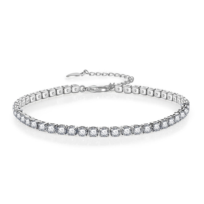 Multicolor CZ Iced Out Adjustable Tennis Bracelet, 3mm 5A Cubic Zirconia