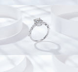 Lifestyle image of ring styled with minimalist outfit and neutral tones