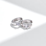 U-Shaped Moissanite Stud Earrings in Sterling Silver