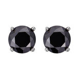 S925 Multicolor Moissanite 4-Prong Stud Earrings, 10 Color 0.5-3ct D-Grade VVS Certificate, Unisex Hypoallergenic Sterling Silver Gift - Fitiny