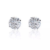 S999 Dazzling Minimalist CZ Stud Earrings, 2-8MM Cubic Zirconia Hypoallergenic Pure Sterling Silver Tiny Earrings for Sensitive Ears Daily - Fitiny
