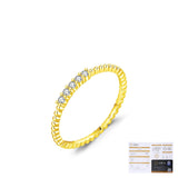 Geometric Moissanite Accent Ring in Sterling Silver – Modern Office-Ready Stackable Band