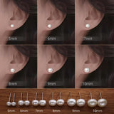Natural Freshwater Pearl Stud Earrings, 5A No Blemish, S925 Sterling Silver, Hypoallergenic High Luster Jewelry Gift for Her - Fitiny