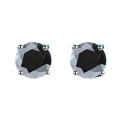 S925 Multicolor Moissanite 4-Prong Stud Earrings, 10 Color 0.5-3ct D-Grade VVS Certificate, Unisex Hypoallergenic Sterling Silver Gift - Fitiny