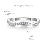 D-Grade Moissanite Drop Ring Set – 2ct Solitaire Engagement  - On Model View - FITINY