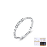 Geometric Moissanite Accent Ring in Sterling Silver – Modern Office-Ready Stackable Band