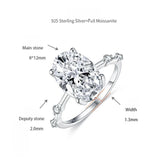 Elegant Oval Moissanite Ring — 4.5 Carat Brilliant Cut in St - Detail View - FITINY Jewelry