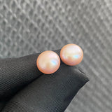 Natural Freshwater Pearl Stud Earrings, 5A No Blemish, S925 Sterling Silver, Hypoallergenic High Luster Jewelry Gift for Her - Fitiny
