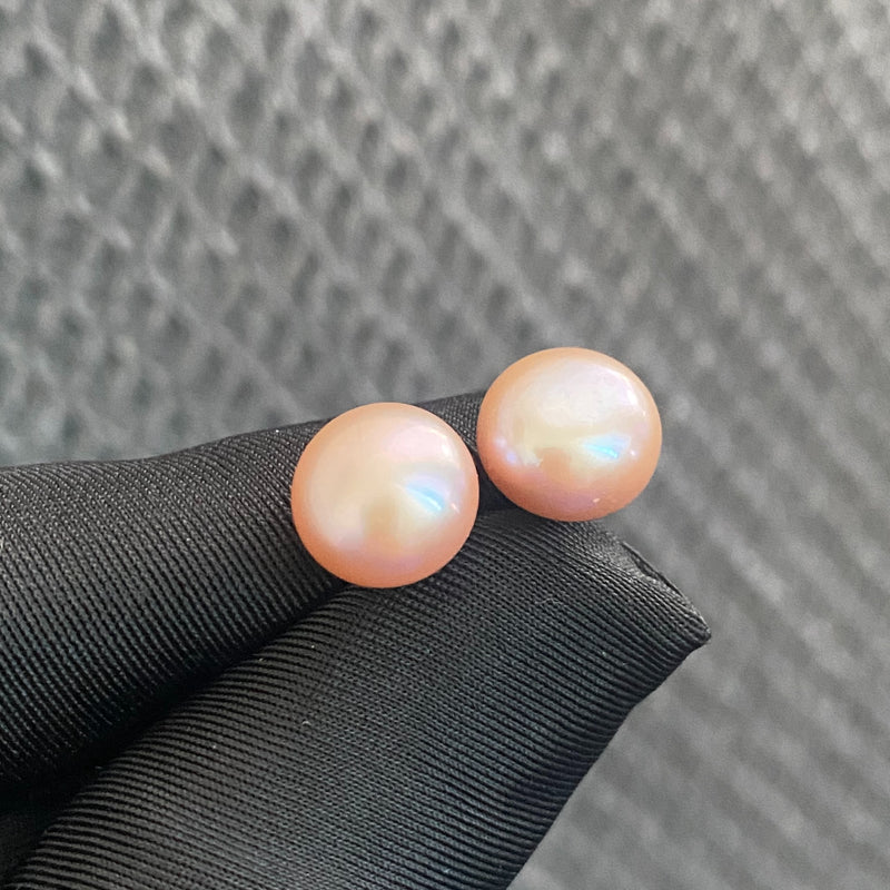 Natural Freshwater Pearl Stud Earrings, 5A No Blemish, S925 Sterling Silver, Hypoallergenic High Luster Jewelry Gift for Her - Fitiny