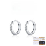 Geometric Moissanite Hoop Earrings in Sterling Silver